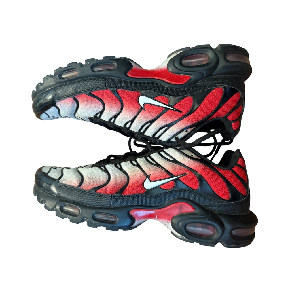 Nike Air Max Plus TN Black/University Red/White Sneakers Men's Size 12 - Picture 5 of 12